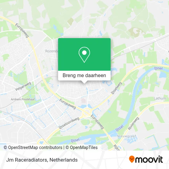 Jm Raceradiators kaart