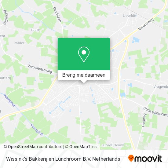 Wissink's Bakkerij en Lunchroom B.V kaart