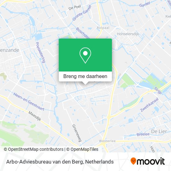 Arbo-Adviesbureau van den Berg kaart