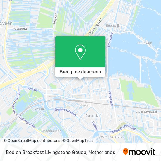 Bed en Breakfast Livingstone Gouda kaart