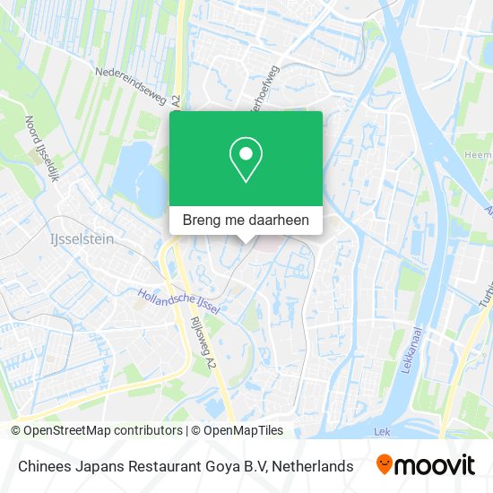 Chinees Japans Restaurant Goya B.V kaart