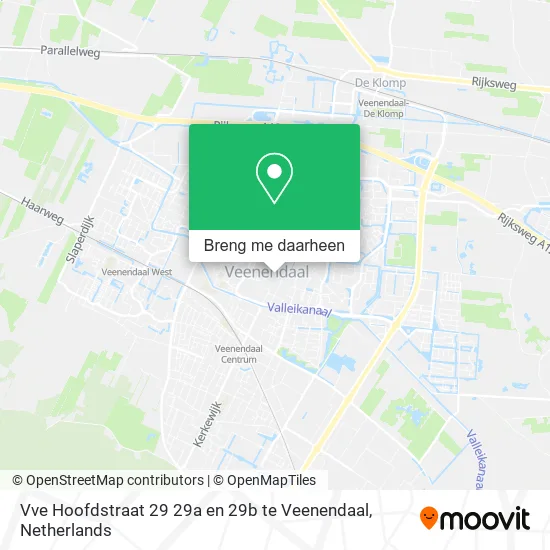Vve Hoofdstraat 29 29a en 29b te Veenendaal kaart