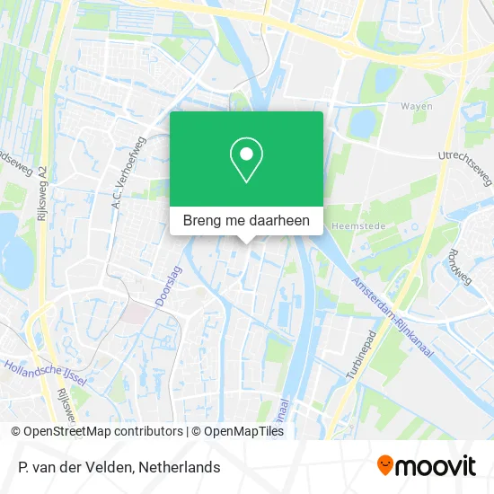 P. van der Velden kaart