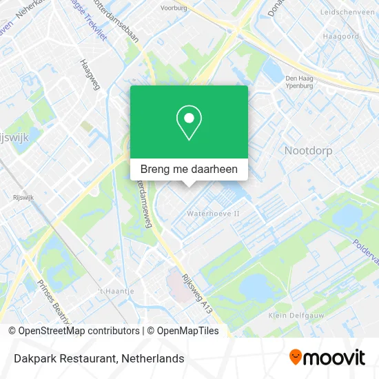 Dakpark Restaurant kaart