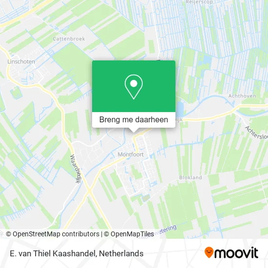 E. van Thiel Kaashandel kaart