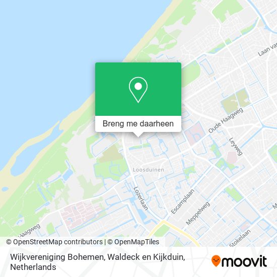 Wijkvereniging Bohemen, Waldeck en Kijkduin kaart