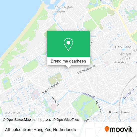 Afhaalcentrum Hang Yee kaart
