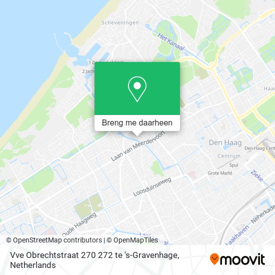 Vve Obrechtstraat 270 272 te 's-Gravenhage kaart