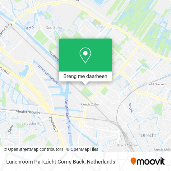 Lunchroom Parkzicht Come Back kaart