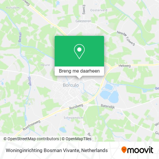 Woninginrichting Bosman Vivante kaart