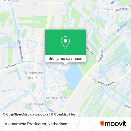 Vietnamese Producten kaart