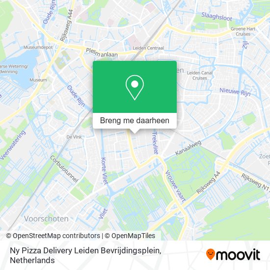 Ny Pizza Delivery Leiden Bevrijdingsplein kaart