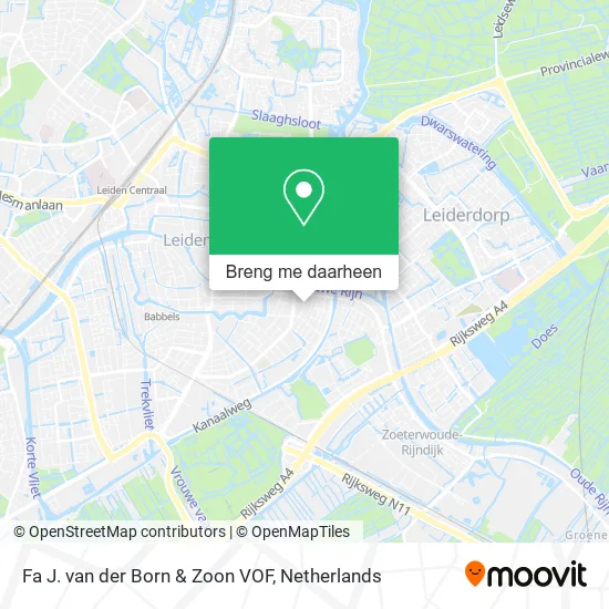 Fa J. van der Born & Zoon VOF kaart