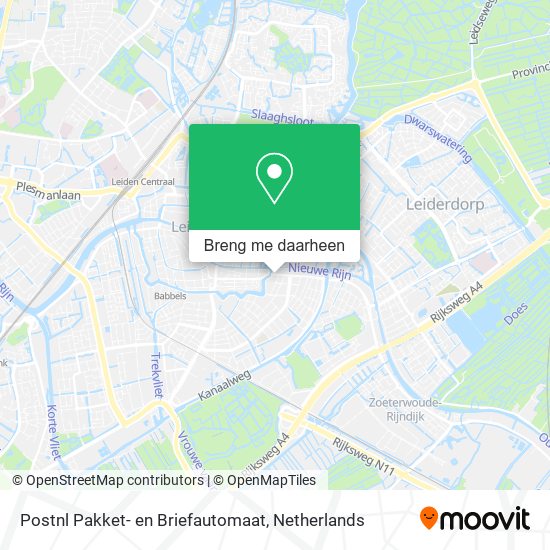 Postnl Pakket- en Briefautomaat kaart