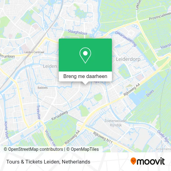 Tours & Tickets Leiden kaart