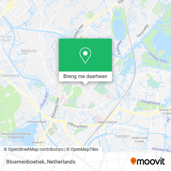 Bloemenboetiek kaart