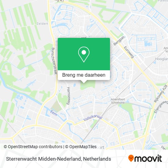 Sterrenwacht Midden-Nederland kaart