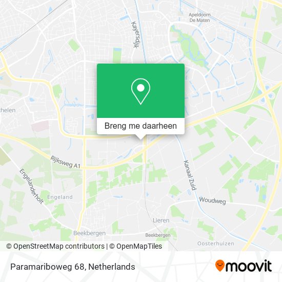 Paramariboweg 68 kaart