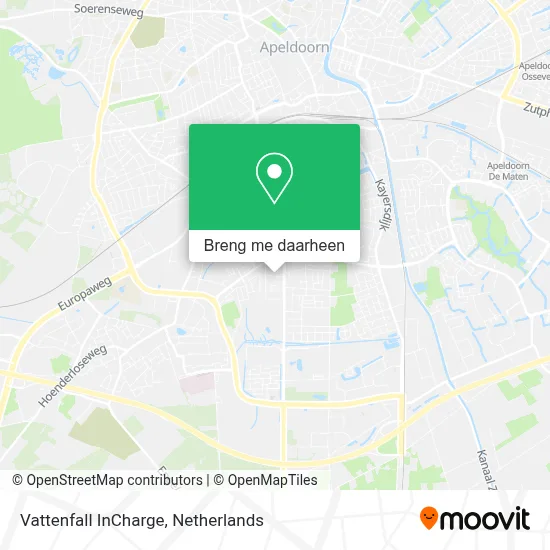 Vattenfall InCharge kaart
