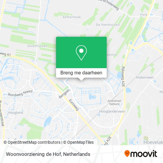 Woonvoorziening de Hof kaart