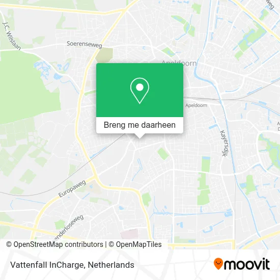 Vattenfall InCharge kaart