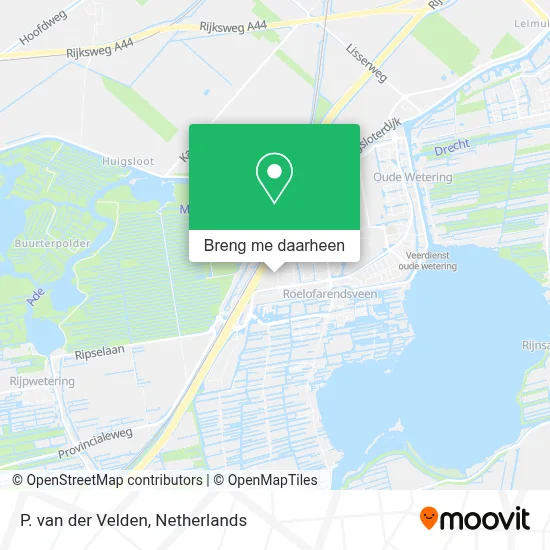 P. van der Velden kaart