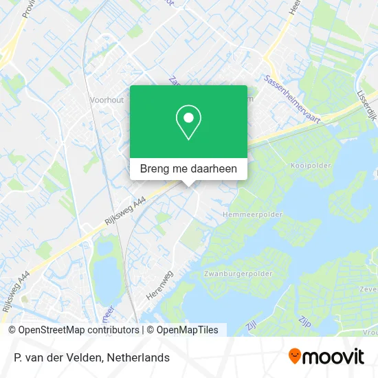 P. van der Velden kaart