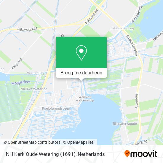 NH Kerk Oude Wetering (1691) kaart