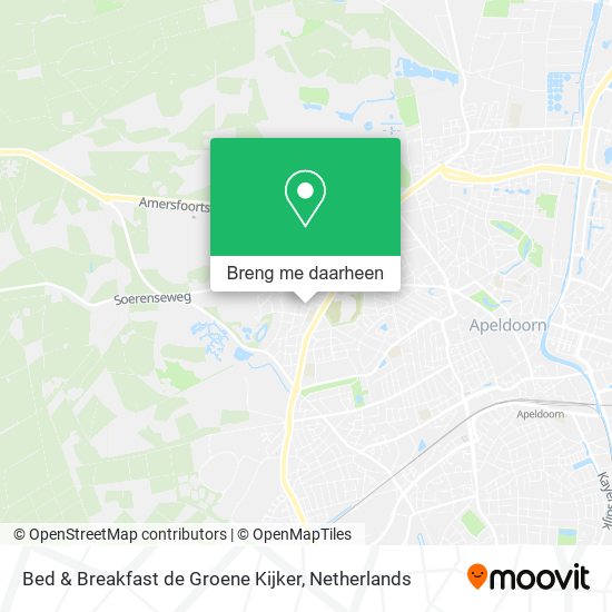 Bed & Breakfast de Groene Kijker kaart