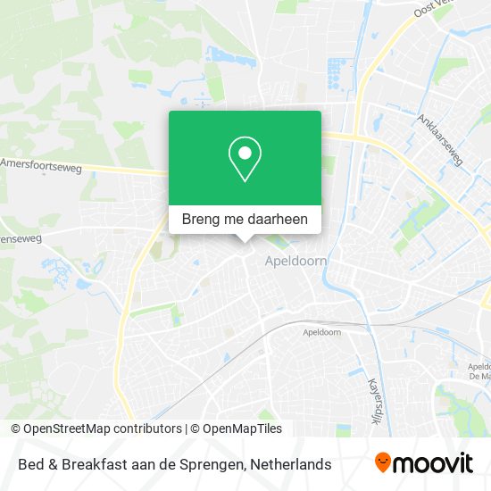 Bed & Breakfast aan de Sprengen kaart