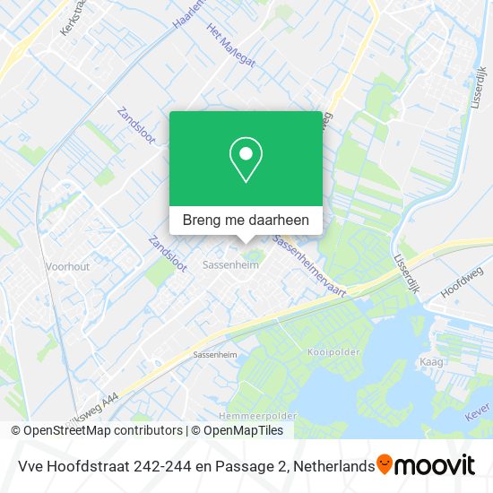 Vve Hoofdstraat 242-244 en Passage 2 kaart