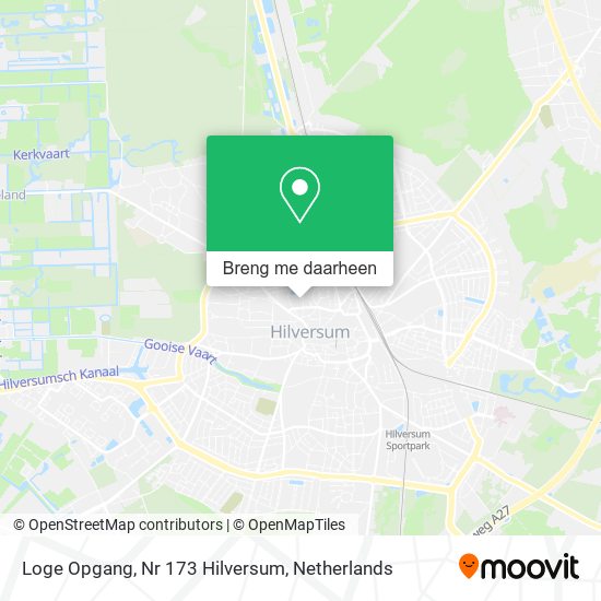 Loge Opgang, Nr 173 Hilversum kaart