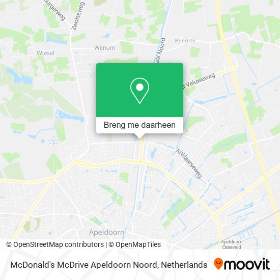 McDonald's McDrive Apeldoorn Noord kaart