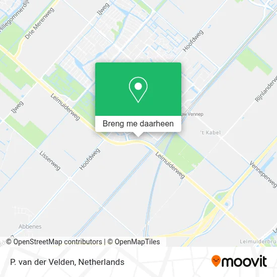 P. van der Velden kaart