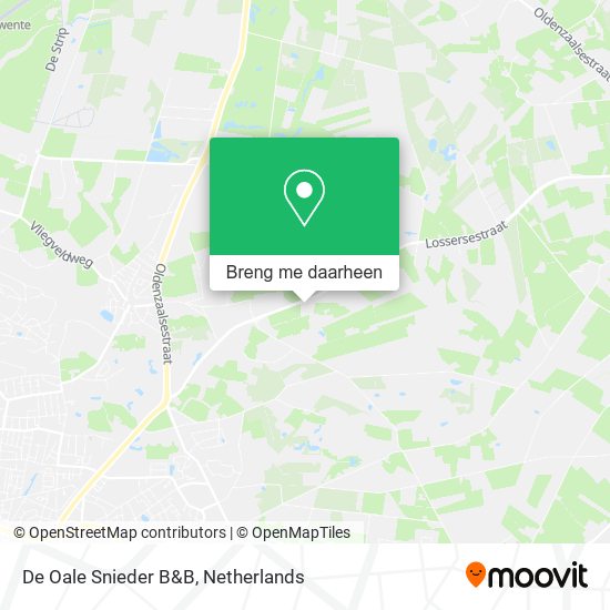 De Oale Snieder B&B kaart