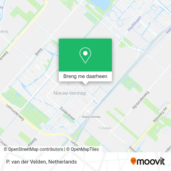 P. van der Velden kaart