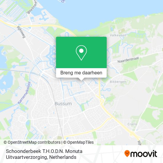 Schoonderbeek T.H.O.D.N. Monuta Uitvaartverzorging kaart