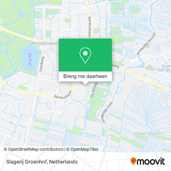 Slagerij Groenhof kaart