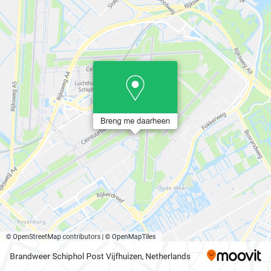 Brandweer Schiphol Post Vijfhuizen kaart