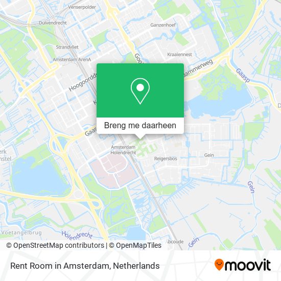 Rent Room in Amsterdam kaart
