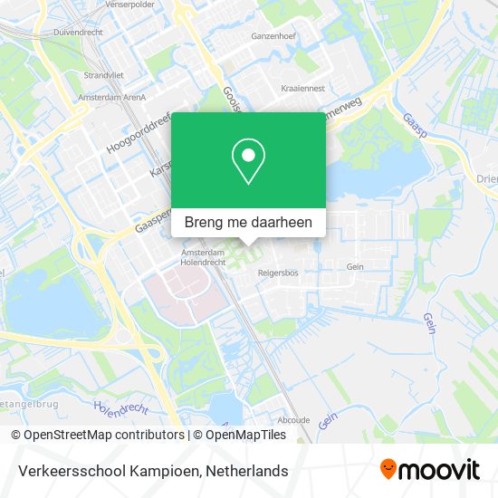 Verkeersschool Kampioen kaart