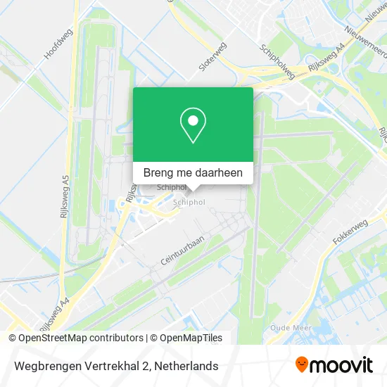Wegbrengen Vertrekhal 2 kaart