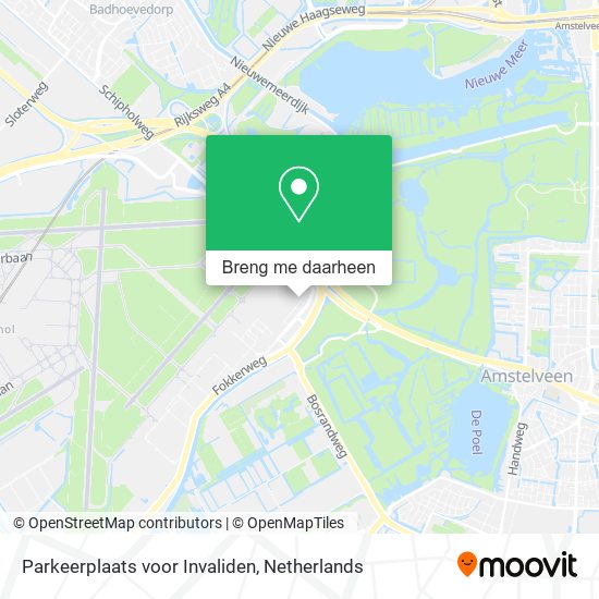 Parkeerplaats voor Invaliden kaart