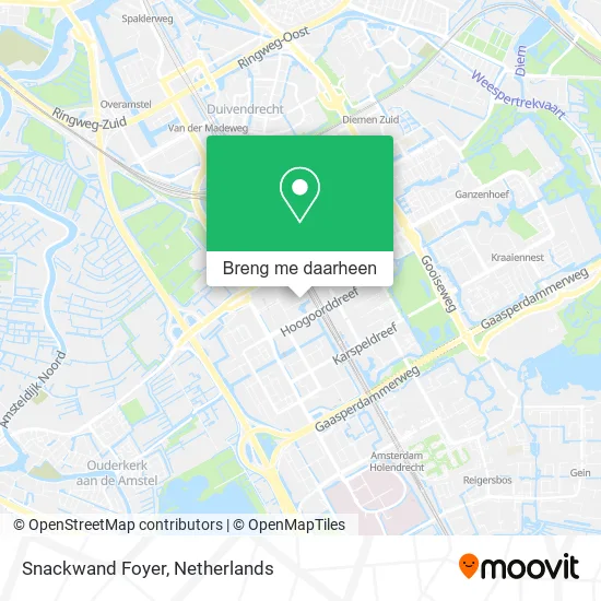 Snackwand Foyer kaart