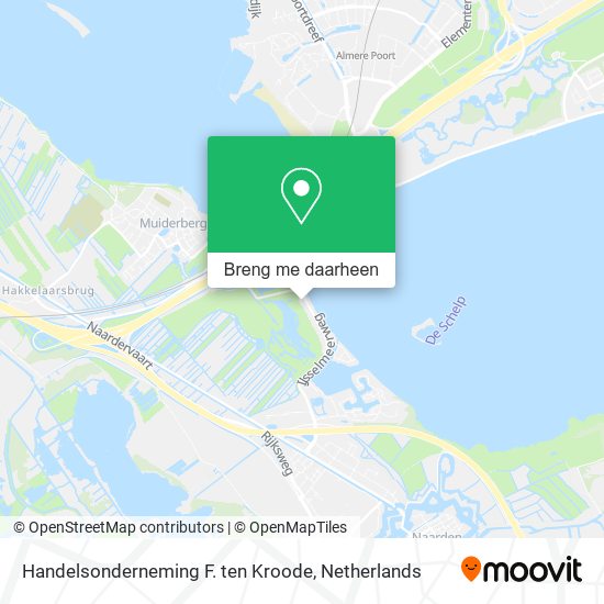 Handelsonderneming F. ten Kroode kaart
