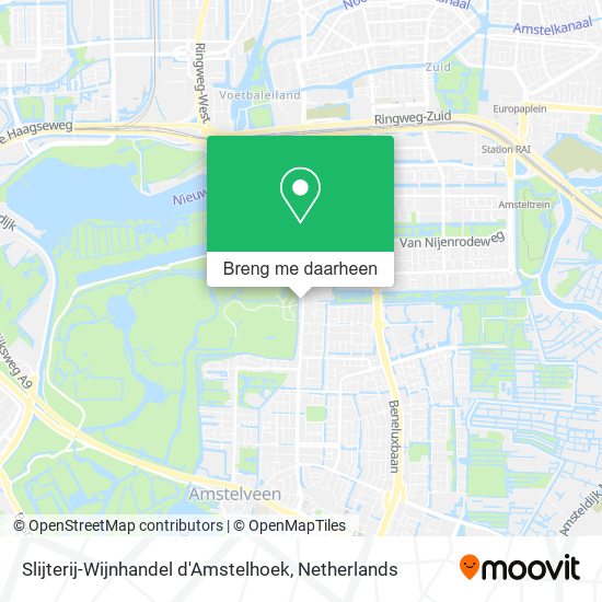 Slijterij-Wijnhandel d'Amstelhoek kaart