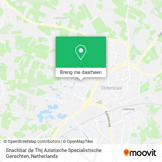 Snackbar de Thij Aziatische Specialistische Gerechten kaart