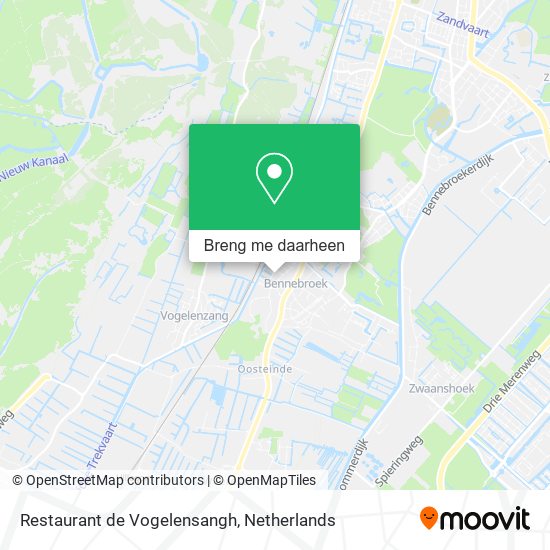 Restaurant de Vogelensangh kaart