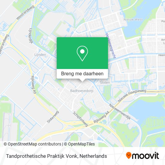 Tandprothetische Praktijk Vonk kaart