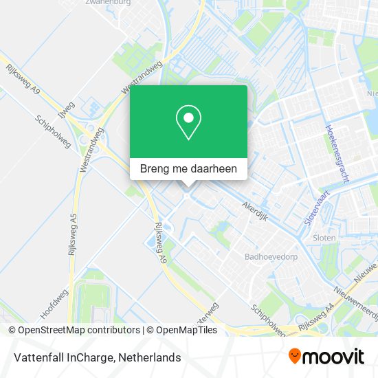 Vattenfall InCharge kaart